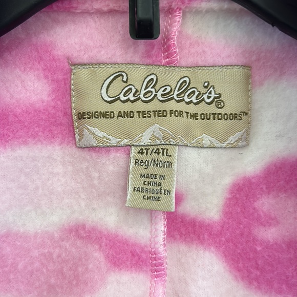 Cabela’s Girls Fleece Pink Camo Vest - Picture 3 of 6